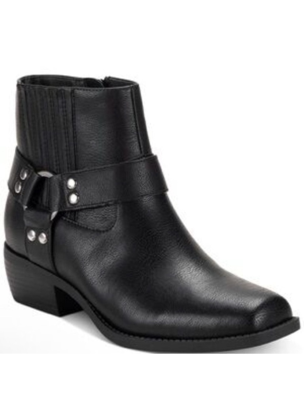Black Women's Ankle Boot with Studded Harness size 11